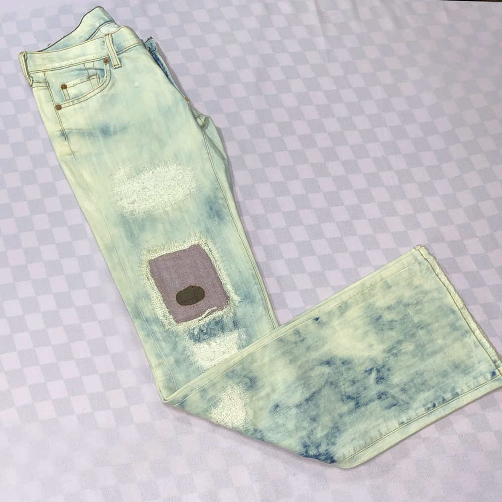 7 for all Mankind Ripped Jeans Ripped Patch Look - Picture 4 of 9